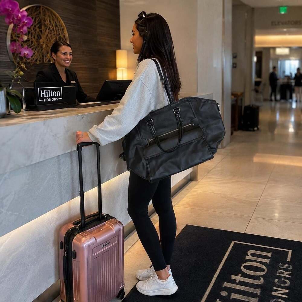 Victoria's Secret Black Leopard Weekender Travel Bag